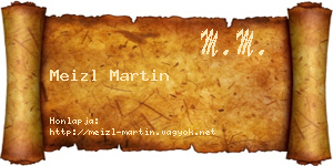 Meizl Martin névjegykártya